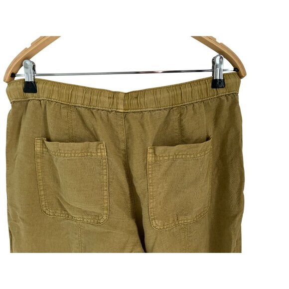 Womens Olive Green Drawstring Cargo Pants With Pockets By &C California Size M - Picture 7 of 10